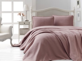 L'essentiel linge de maison Conjunto de doble piqué Liv - Dusty Rose